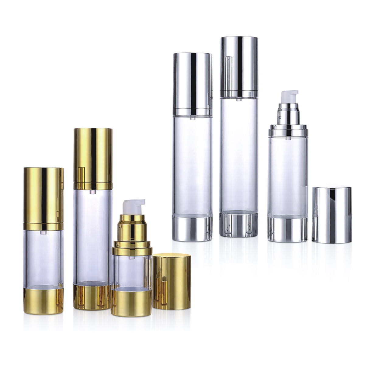 15ml 30ml 50ml 80ml C ml 120ml Silver Custom Label Lotion Essential Oleum Sentinam caligine RAMULUS Packaging Medicamine Airless Bottle L04