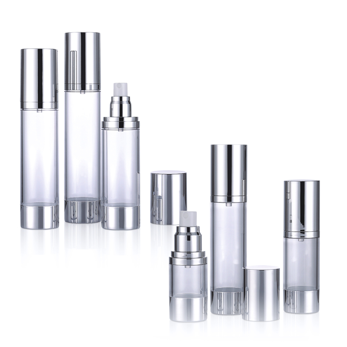 15ml 30ml 50ml 80ml 100ml 120ml non effundet deliciae transparent medicamine airless lotion sentinam utrem cum argenteum cap l04