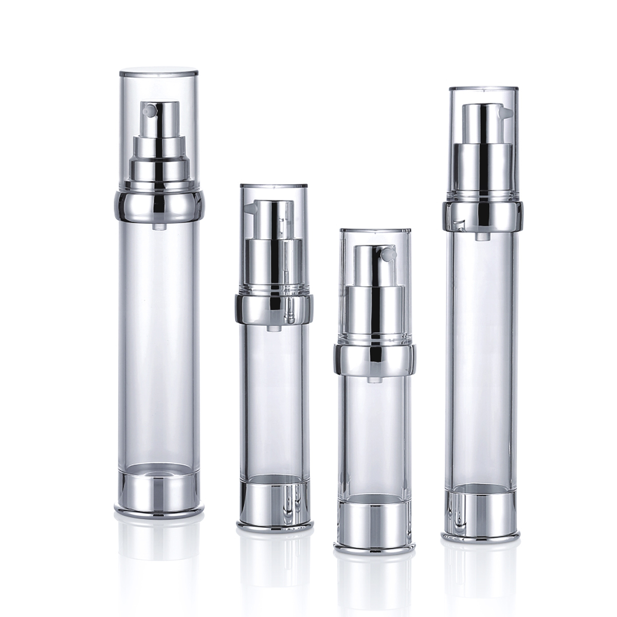 15ml 20ml 30ml 50ml Multi Size Perspicuus Silver torcular Senticitas Caput essentia Luxi plastic airless sentinam utrem L08